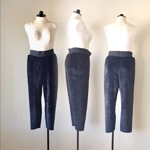 MINK FLEECEwarm black plush Velvet pant set 1x-2x - Picture 7 of 8